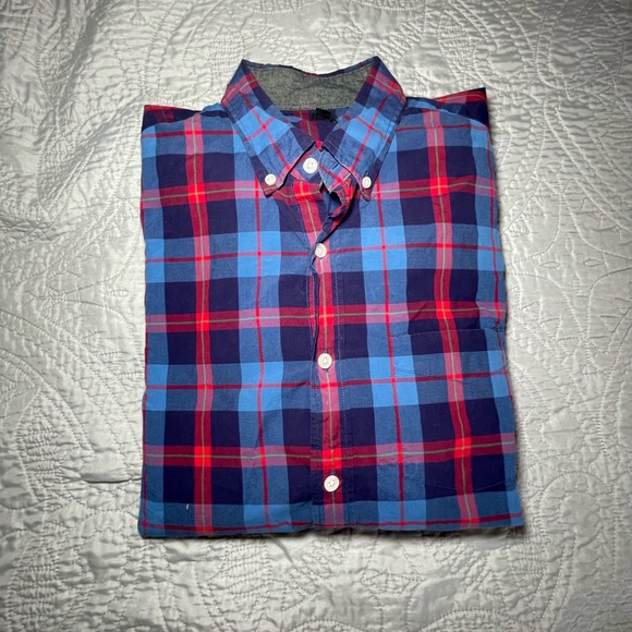 J. Crew Other - J. Crew Casual Blue and Red Checkered Shirt
